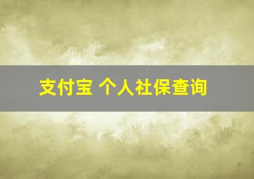 支付宝 个人社保查询